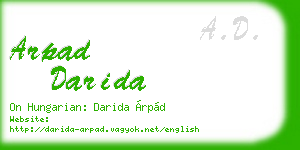 arpad darida business card